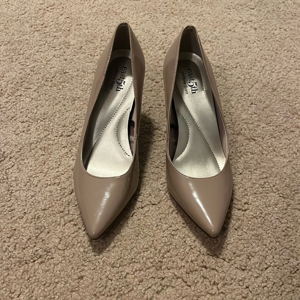 East 5th Tan Pointed-Toe Heels